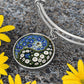 Morning Glory Yin Yang Bracelet - September Birth Month Flower Pendant Jewelry