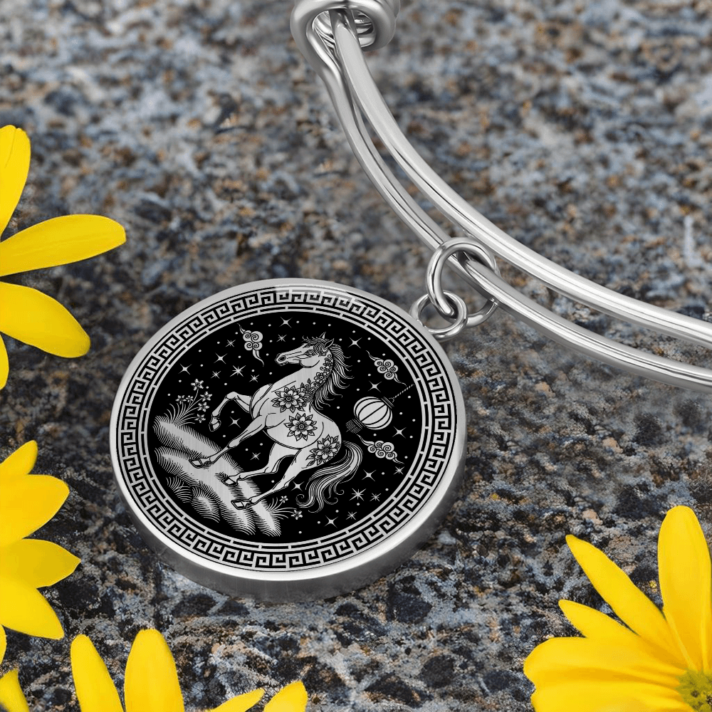 Horse Bracelet Chinese Zodiac Pendant Jewelry
