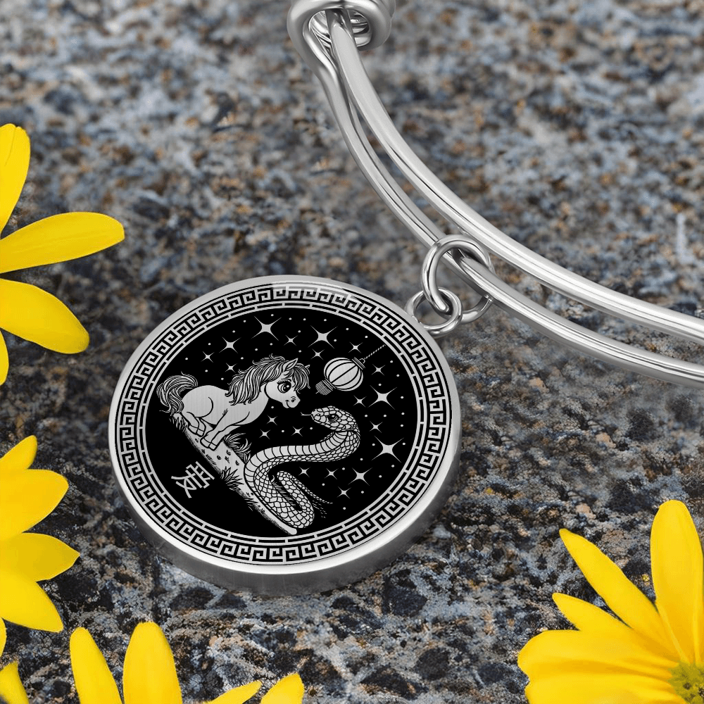 Snake and Horse Bracelet - Couples Chinese Zodiac Animal Jewelry