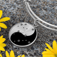 Gemini Yin Yang Pendant Bracelet - Zodiac Constellation Jewelry
