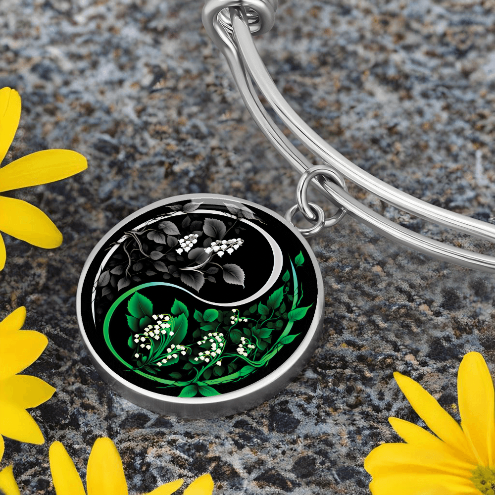 Lily of the Valley Bracelet - May Yin Yang Birth Flower Jewelry