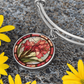 Gladiolus Bracelet - August Birth Flower Pendant Jewelry