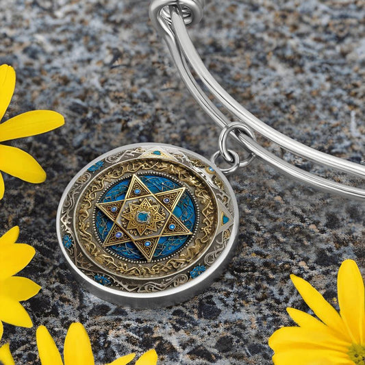 Silver Star of David Bracelet