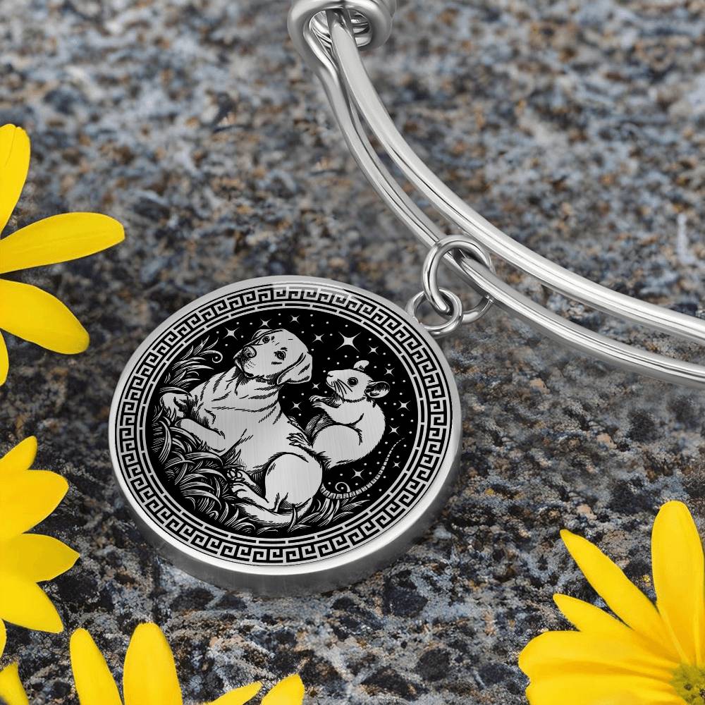 Dog and Rat Bracelet - Couples Chinese Zodiac Animal Pendant Jewelry