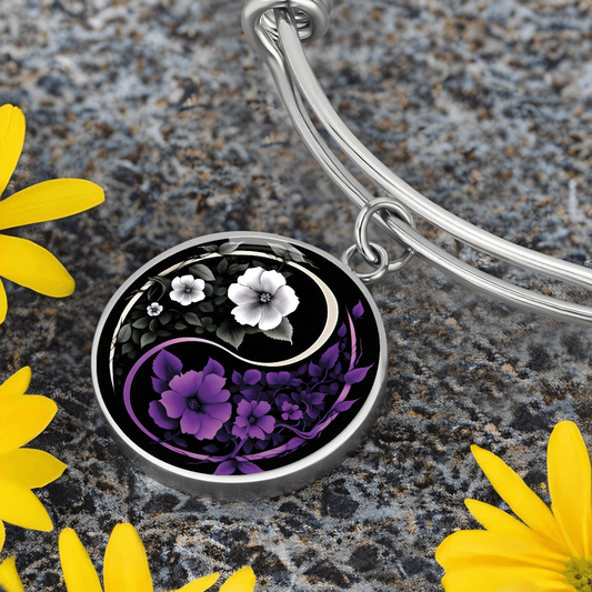 Violet Yin Yang Bracelet