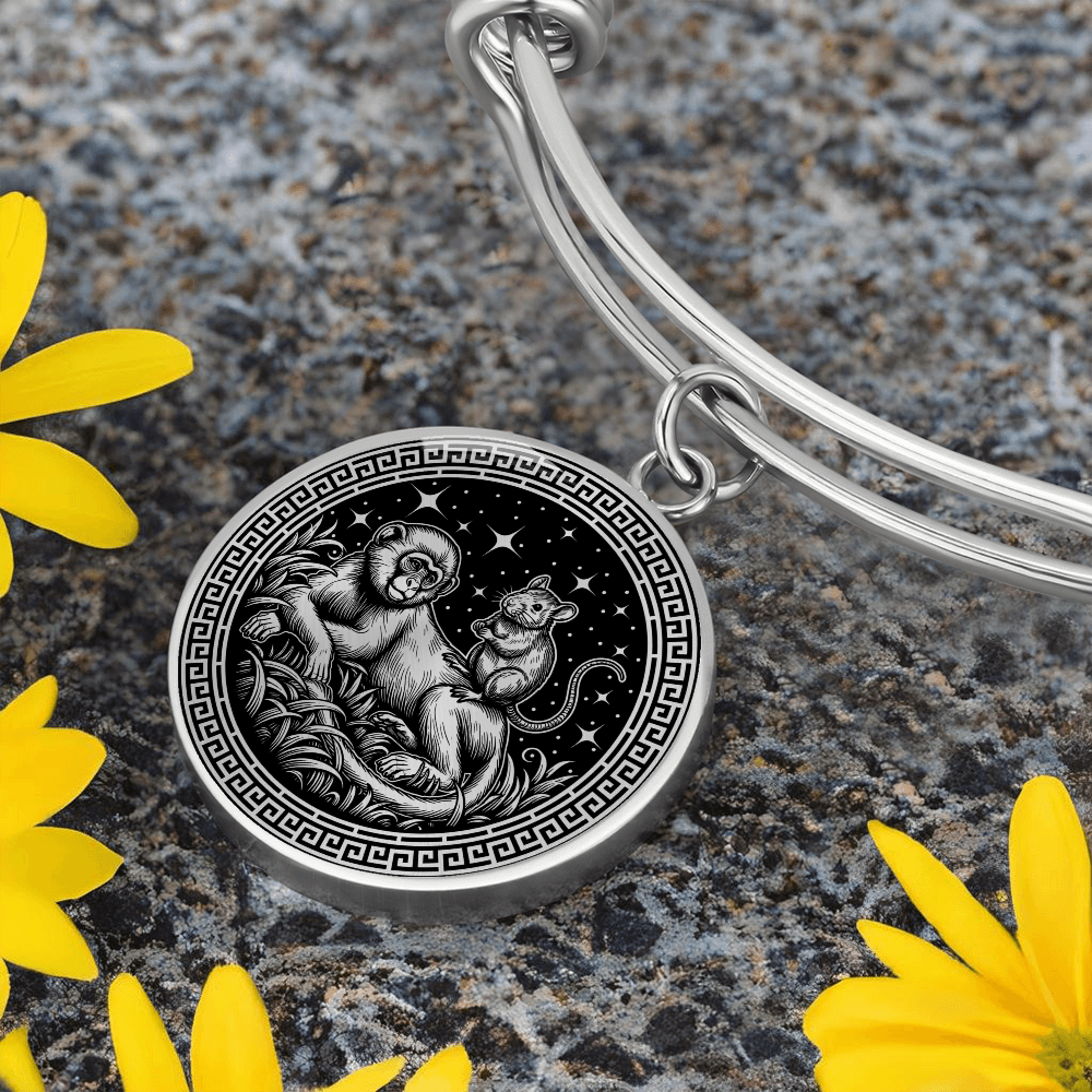 Monkey & Rat Bracelet - Couples Chinese Zodiac Animal Pendant Jewelry
