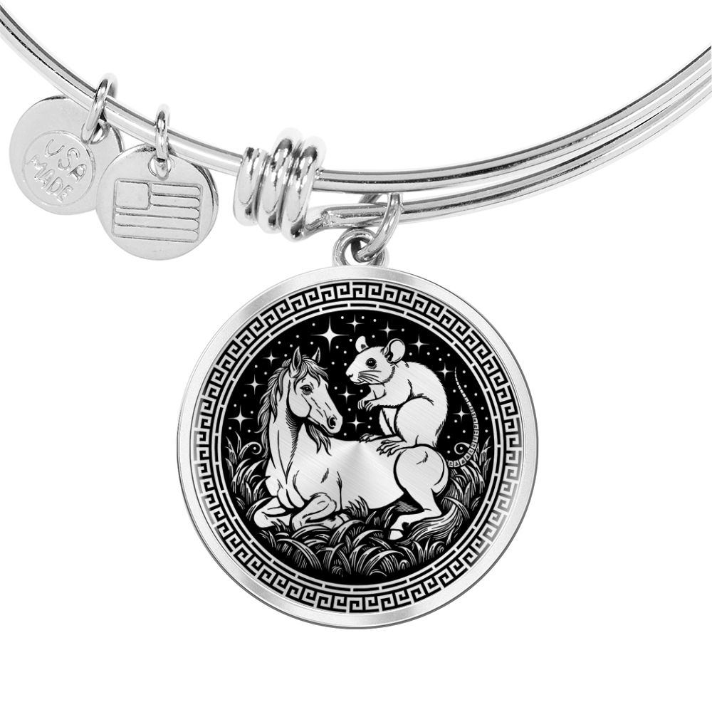 Rat and Horse Bracelet - Couples Chinese Zodiac Animal Pendant Jewelry