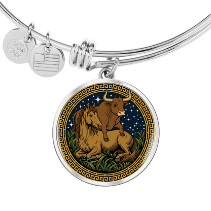 Ox and Horse Bracelet - Couples Chinese Zodiac Animal Pendant Jewelry