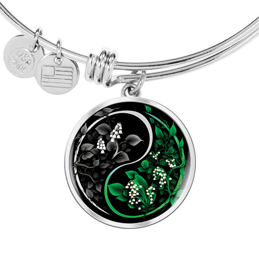Lily of the Valley Bracelet - May Yin Yang Birth Flower Jewelry