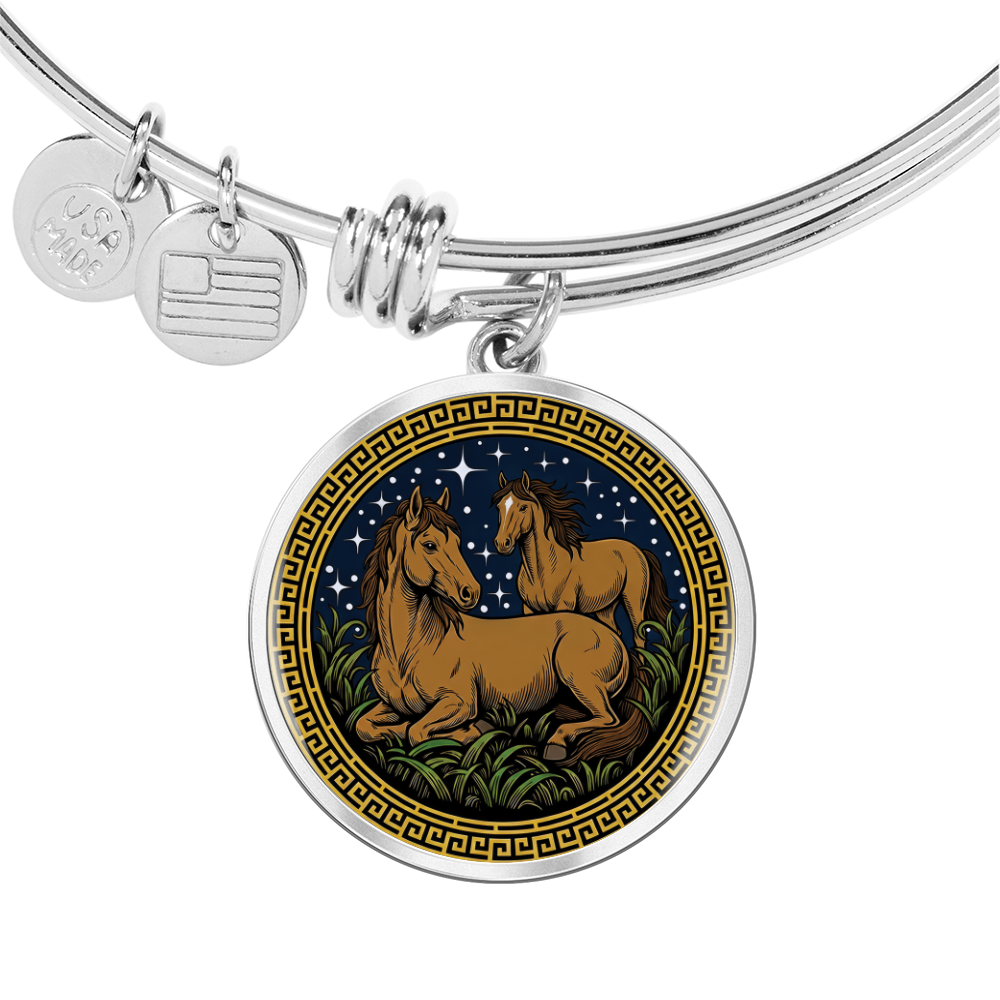 Horse and Horse Bracelet - Couples Chinese Zodiac Animal Pendant Jewelry