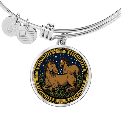 Horse and Horse Bracelet - Couples Chinese Zodiac Animal Pendant Jewelry