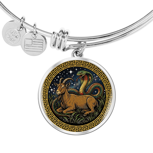 Snake & Goat Bracelet - Couples Chinese Zodiac Animal Pendant Jewelry
