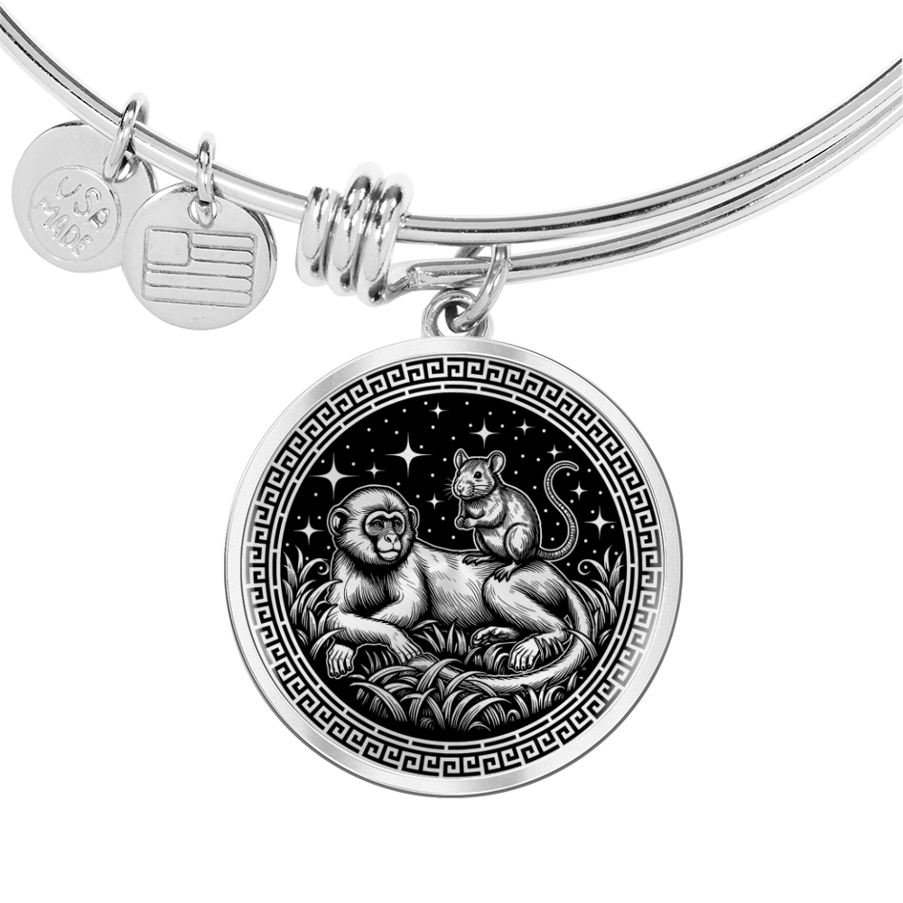 Monkey & Rat Bracelet - Couples Chinese Zodiac Animal Pendant Jewelry