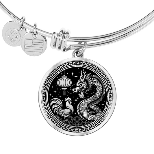 Rooster & Dragon Bracelet Couples Chinese Zodiac Jewelry