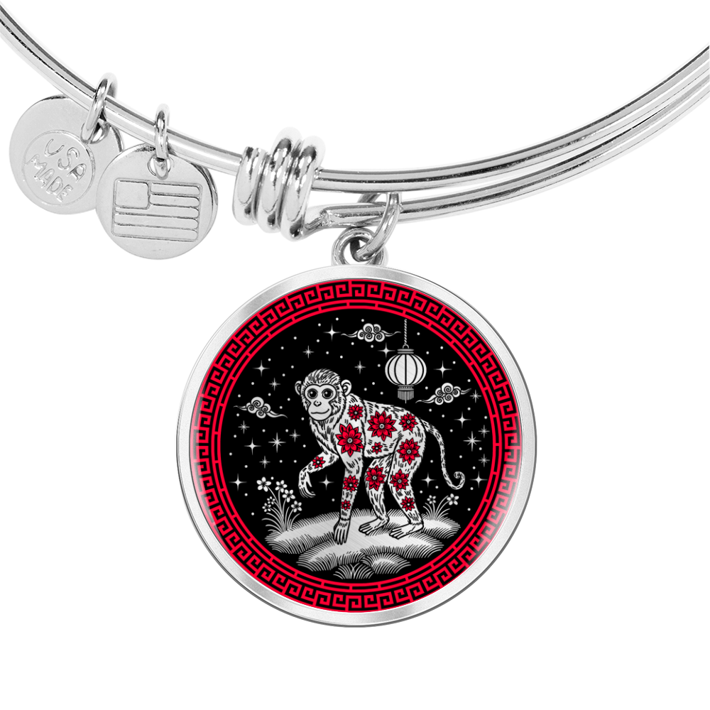 Monkey Bracelet Chinese Zodiac Animal Pendant Jewelry