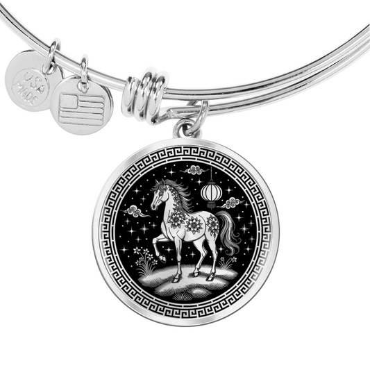 Horse Bracelet Chinese Zodiac Pendant Jewelry