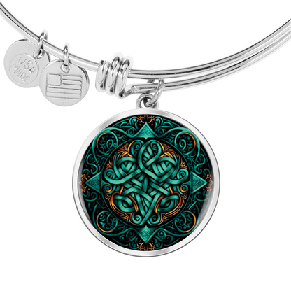 Teal Celtic Knot Bracelet - Romantic Pendant Jewelry