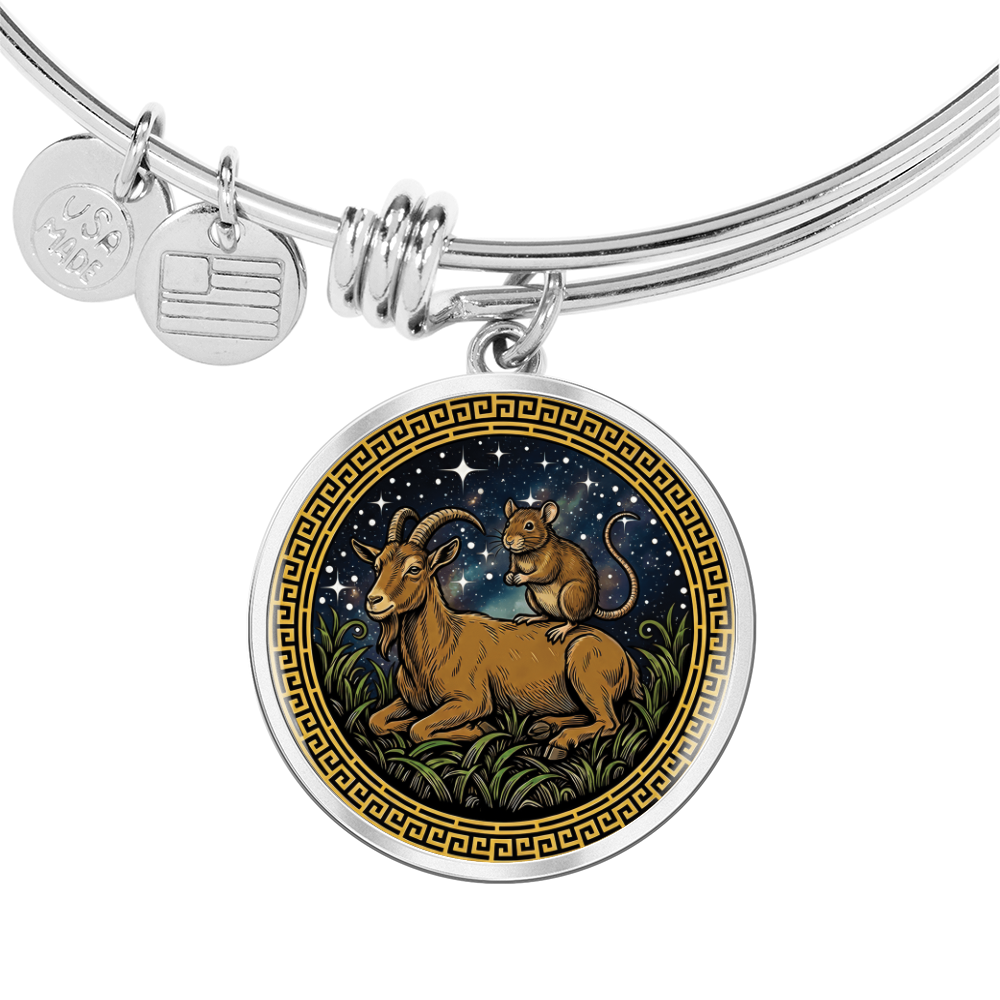 Rat & Goat Bracelet - Couples Chinese Zodiac Animal Pendant Jewelry