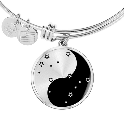 Gemini Yin Yang Pendant Bracelet - Zodiac Constellation Jewelry
