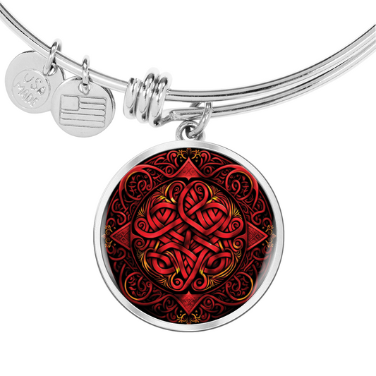 Red Celtic Knot Bracelet - Romantic Pendant Jewelry