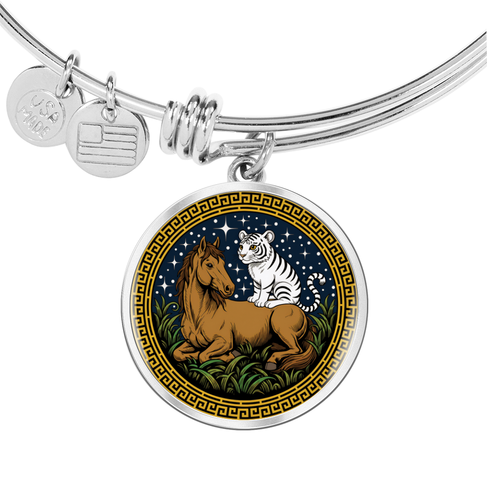 Tiger and Horse Bracelet - Couples Chinese Zodiac Animal Pendant Jewelry