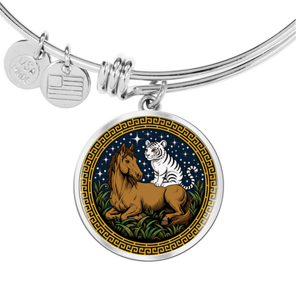 Tiger and Horse Bracelet - Couples Chinese Zodiac Animal Pendant Jewelry
