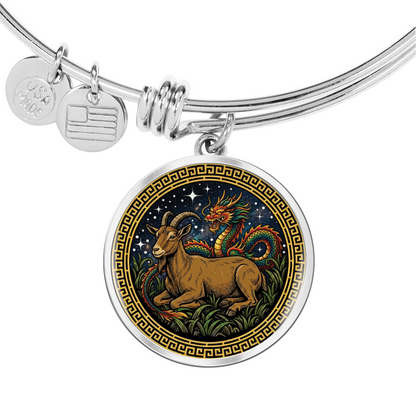 Dragon & Goat Bracelet - Couples Chinese Zodiac Animal Pendant Jewelry