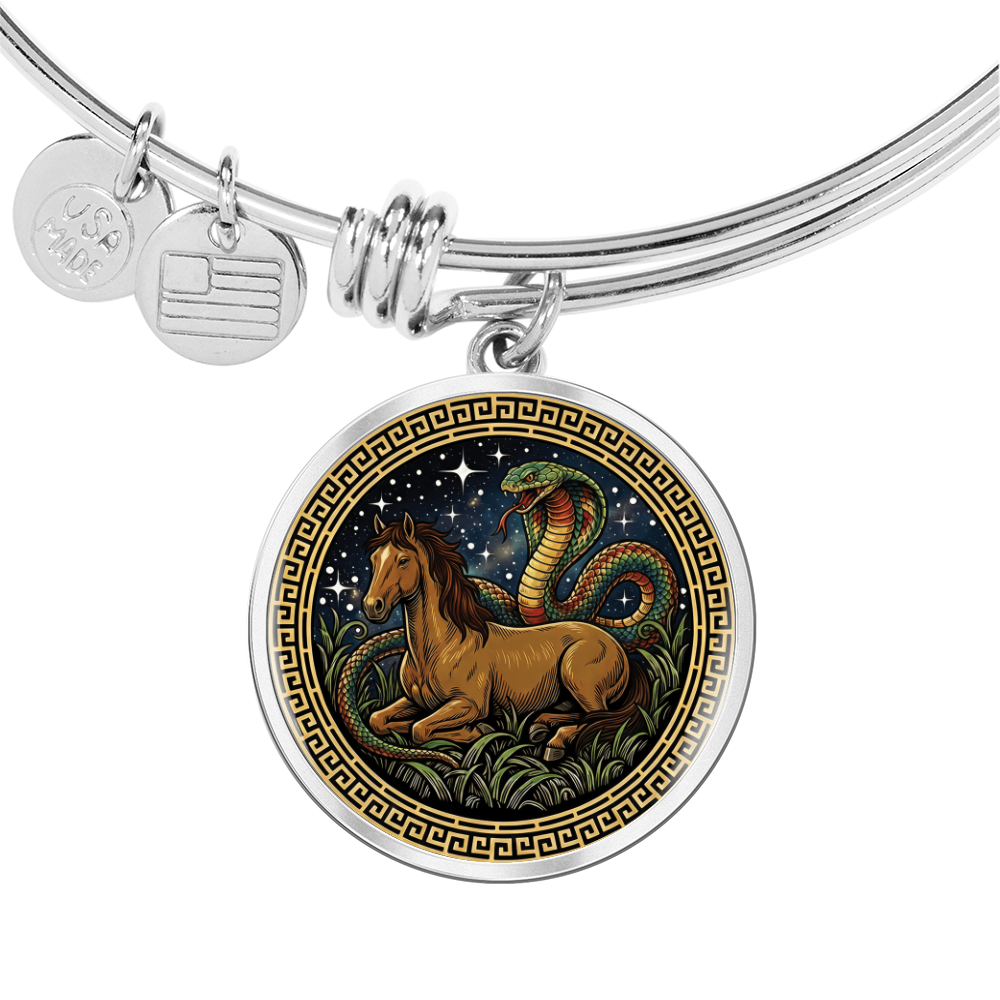Snake & Horse Bracelet - Couples Chinese Zodiac Animal Pendant Jewelry