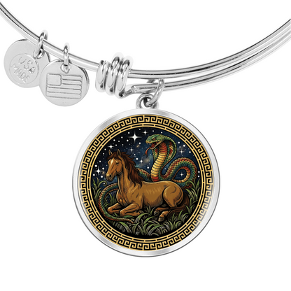 Snake & Horse Bracelet - Couples Chinese Zodiac Animal Pendant Jewelry