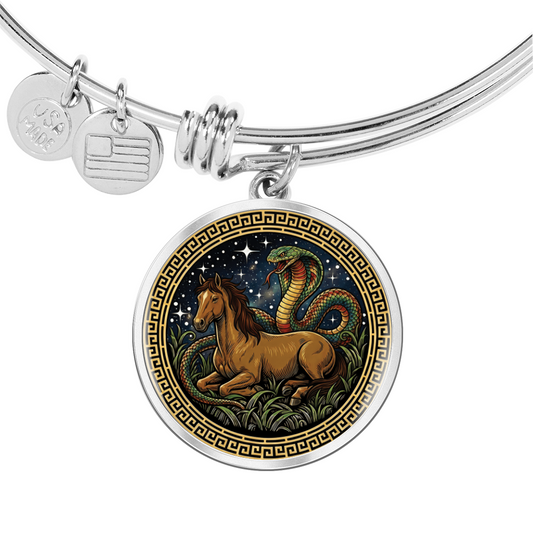 Snake & Horse Bracelet - Couples Chinese Zodiac Animal Pendant Jewelry