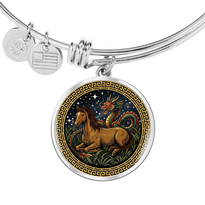 Dragon & Horse Bracelet - Couples Chinese Zodiac Animal Pendant Jewelry