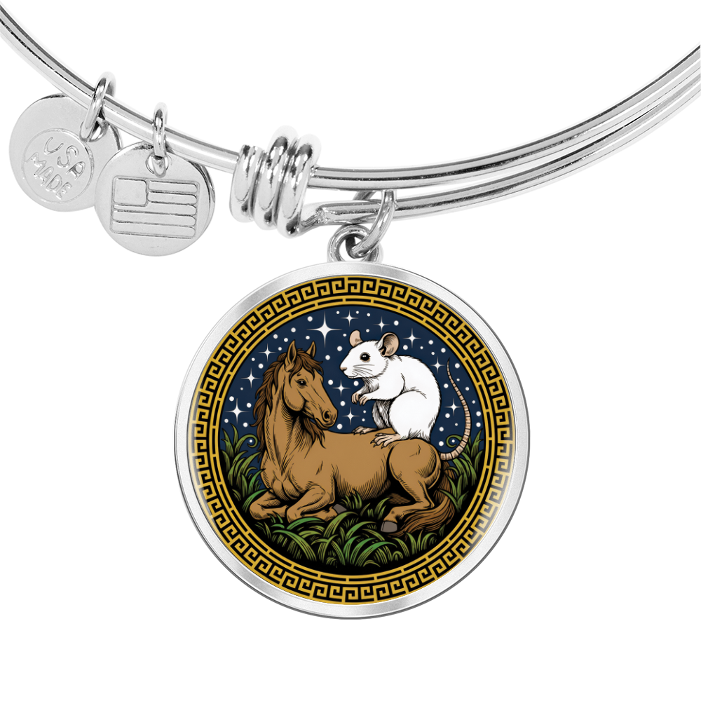 Rat and Horse Bracelet - Couples Chinese Zodiac Animal Pendant Jewelry