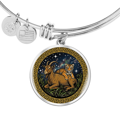 Tiger & Goat Bracelet - Couples Chinese Zodiac Animal Pendant Jewelry
