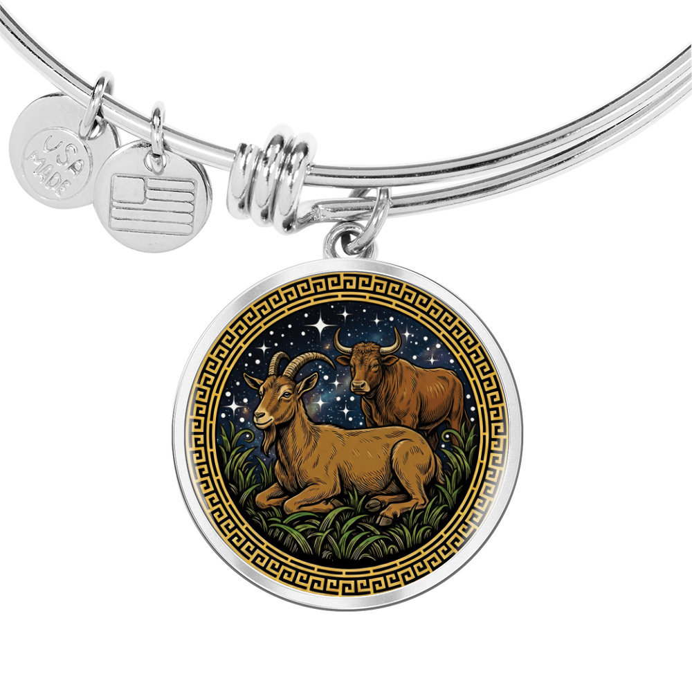 Ox & Goat Bracelet - Couples Chinese Zodiac Animal Pendant Jewelry