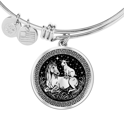 Goat and Horse Bracelet - Couples Chinese Zodiac Animal Pendant Jewelry