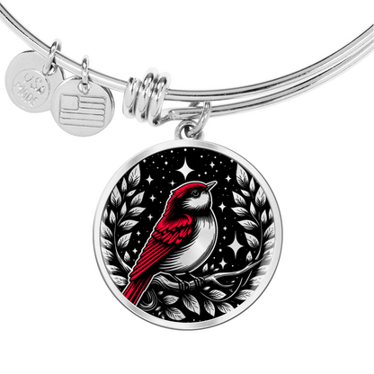 Red Bird Bracelet - Wildlife Pendant Jewelry