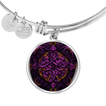 Purple Celtic Knot Bracelet - Romantic Pendant Jewelry
