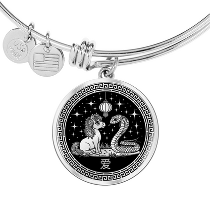 Snake and Horse Bracelet - Couples Chinese Zodiac Animal Jewelry