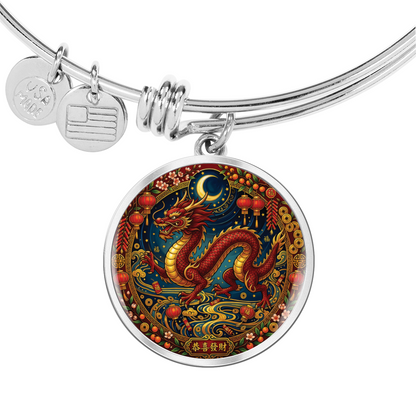 Year of The Dragon Bracelet - Chinese Zodiac Animal Charm Pendant Jewelry