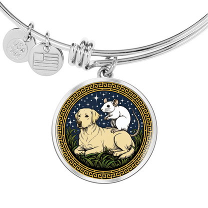 Dog and Rat Bracelet - Couples Chinese Zodiac Animal Pendant Jewelry