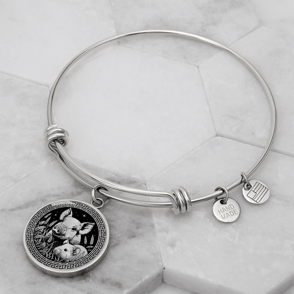 Rat & Pig Bracelet - Couples Chinese Zodiac Pendant Jewelry