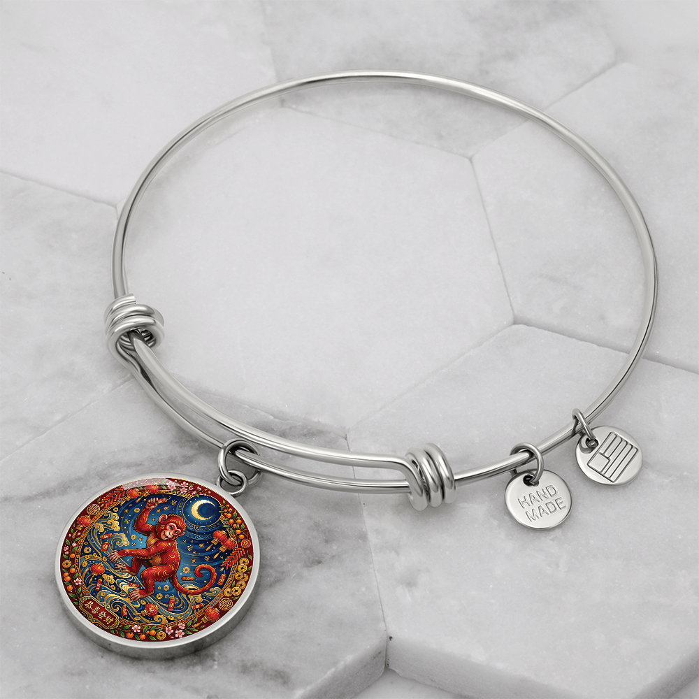 Year of The Monkey Bracelet - Chinese Zodiac Animal Charm Pendant Jewelry