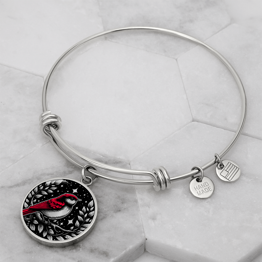 Red Bird Bracelet - Wildlife Pendant Jewelry