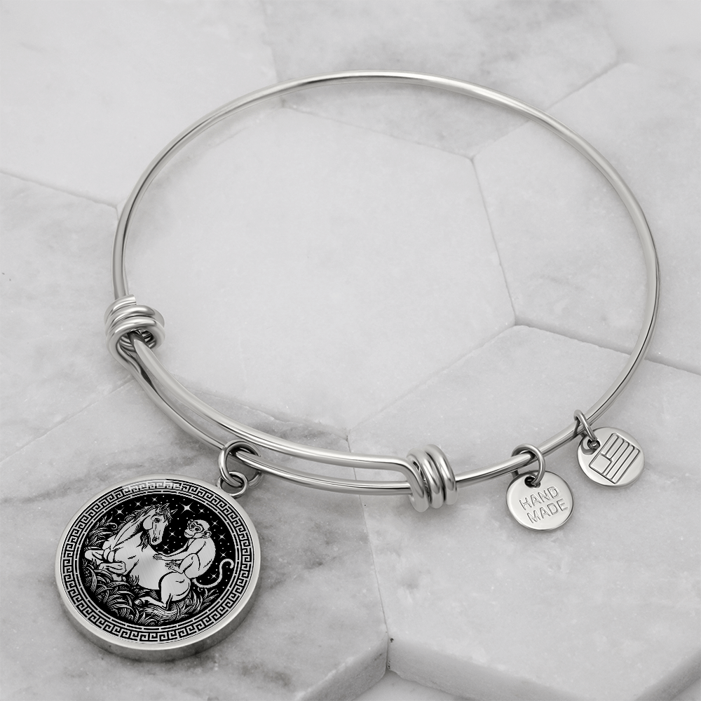 Monkey and Horse Bracelet - Couples Chinese Zodiac Animal Pendant Jewelry