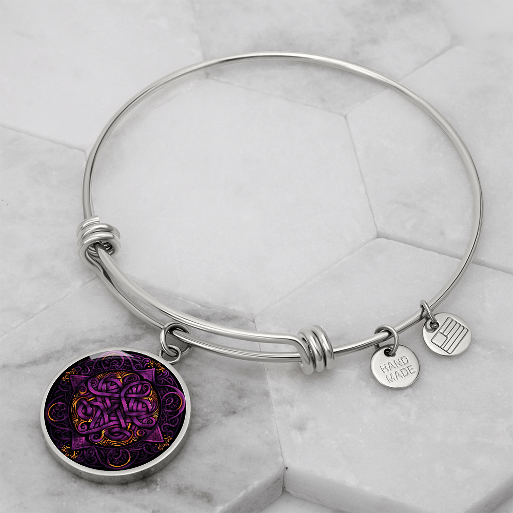 Purple Celtic Knot Bracelet - Romantic Pendant Jewelry