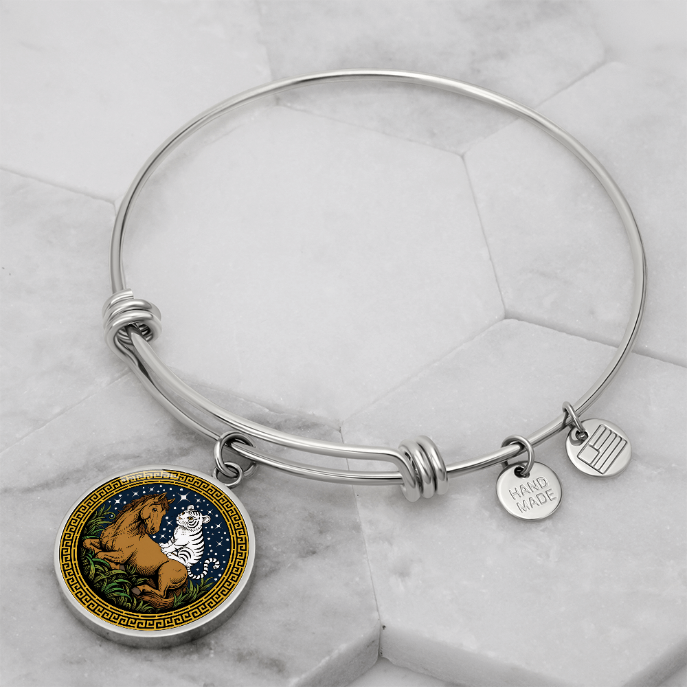 Tiger and Horse Bracelet - Couples Chinese Zodiac Animal Pendant Jewelry