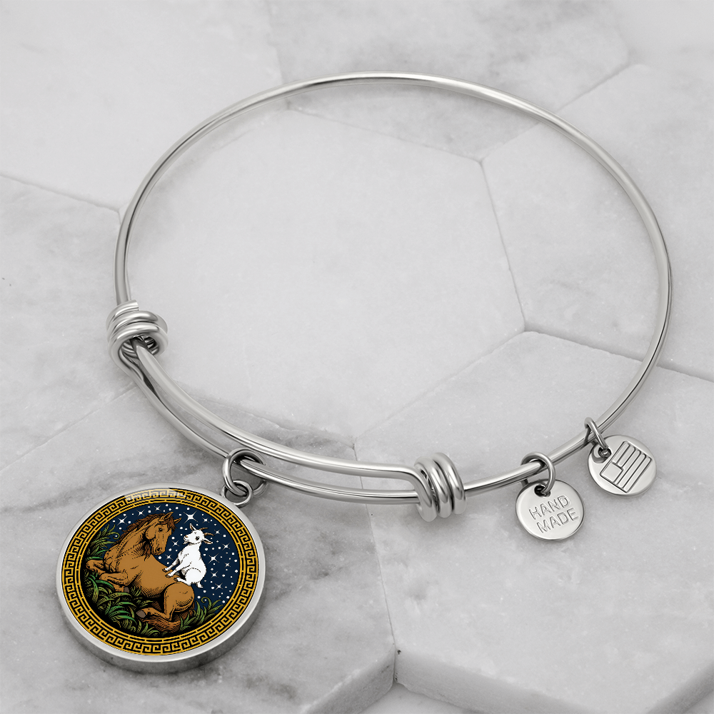 Goat and Horse Bracelet - Couples Chinese Zodiac Animal Pendant Jewelry