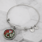 Poppy Yin Yang Bracelet - August Birth Month Flower Pendant Jewelry