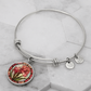 Gladiolus Bracelet - August Birth Flower Pendant Jewelry