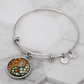 Daffodil Yin Yang Bracelet - March Birth Month Flower Pendant Jewelry